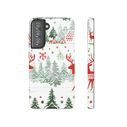 Nordic Christmas Print - Impact Resistant Phone Case Samsung Galaxy S21 FE Matte